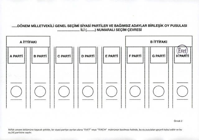 2023 Seçimleri Geçerli ve Geçersiz Oy Pusulası Örnekleri 14