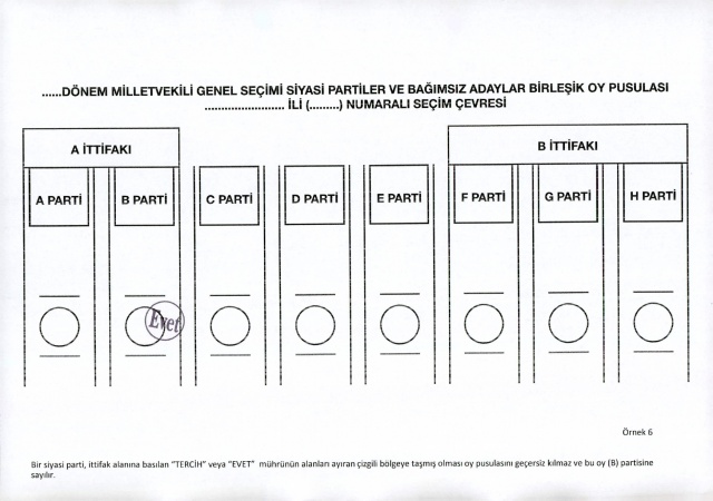 2023 Seçimleri Geçerli ve Geçersiz Oy Pusulası Örnekleri 10