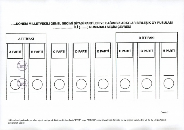 2023 Seçimleri Geçerli ve Geçersiz Oy Pusulası Örnekleri 7