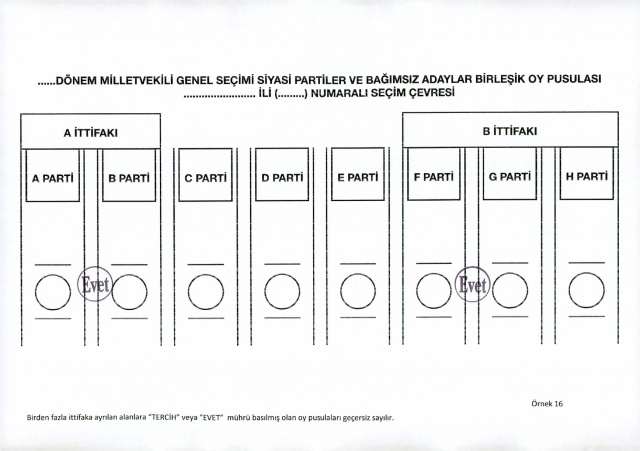 2023 Seçimleri Geçerli ve Geçersiz Oy Pusulası Örnekleri 18