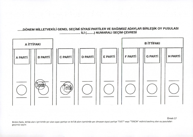 2023 Seçimleri Geçerli ve Geçersiz Oy Pusulası Örnekleri 15