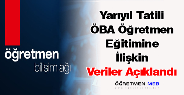 Yarıyıl Tatili ÖBA Öğretmen Eğitimine İlişkin Veriler Açıklandı