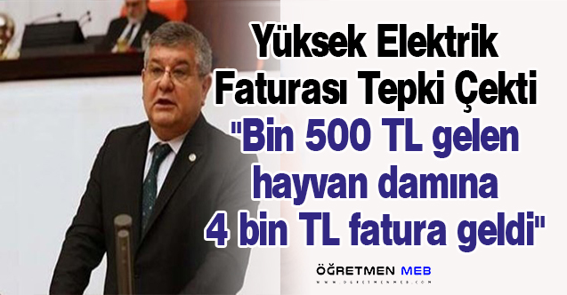 Ak Parti Milletvekili Yüksek Elektrik Faturasına İsyan Etti