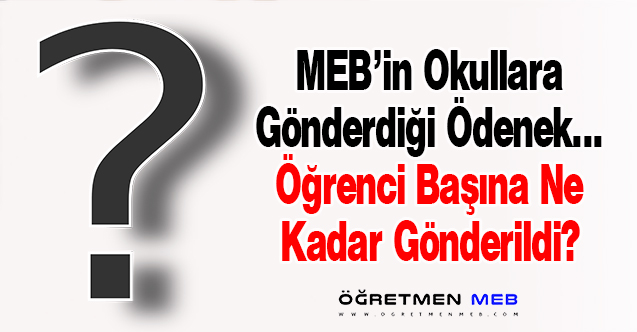 MEB, Okullara Öğrenci Başına Ne Kadar Ödenek Gönderdi?