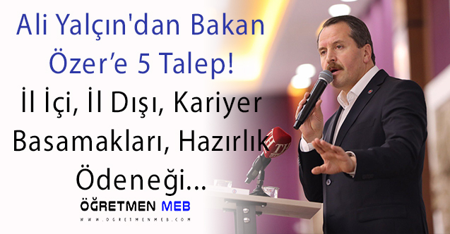 Ali Yalçın, Bakan Özer'den 5 Talepte Bulundu