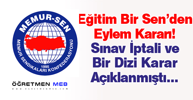 EBS'den Uzman/Başöğretmenlik Sınavına 3 Hafta Kala Eylem Kararı