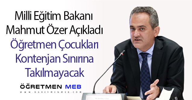 Öğretmen Çocuklarına Kontenjan Sınırı Olmadan Nakil İmkanı