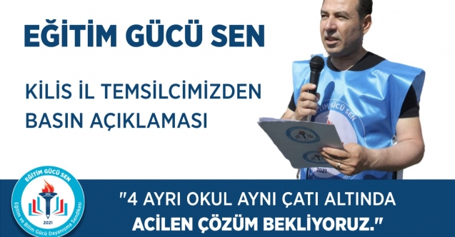 4 AYRI OKUL AYNI ÇATI ALTINDA, ACİLEN ÇÖZÜM BEKLİYORUZ