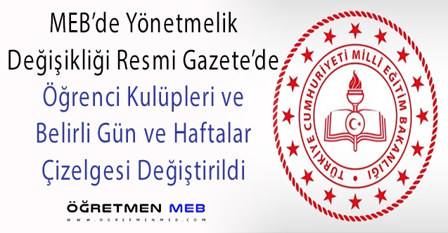 MEB Sosyal Etkinlikler Yönetmeliğinde Değişiklik Yapıldı