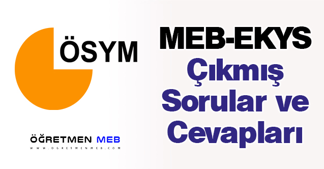 EKYS Çıkmış Sorular (Müdür - Müdür Yardımcılığı)