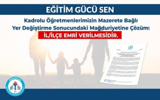 KADROLU ÖĞRETMENLER MAZERET TAYİNİNDE MAĞDUR