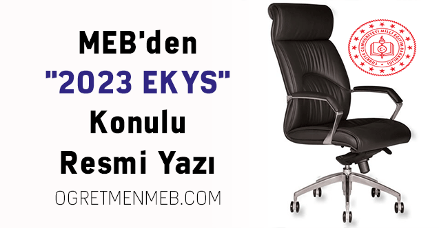 MEB'den ''2023 EKYS'' Konulu Resmi Yazı