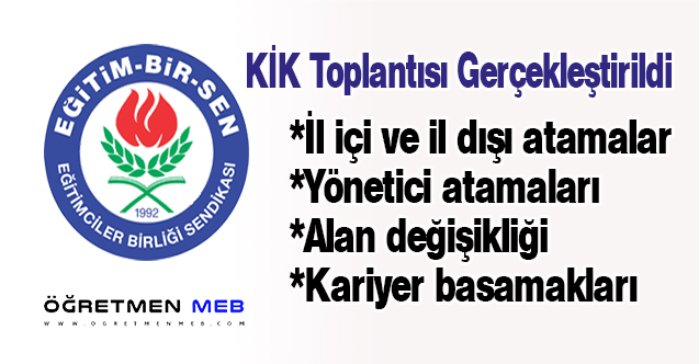 MEB 2023 Nisan KİK Toplantısı Gerçekleştirildi