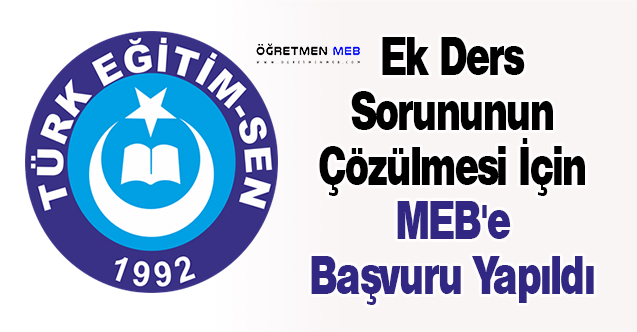 Ek Ders Sorununun Çözülmesi İçin MEB'e Başvuru Yapıldı