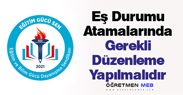 Eş Durumu Atamalarında Gerekli Düzenleme Yapılmalıdır