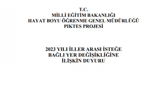 PİKTES Personelinin İller Arası Yer Değişikliği Yapılacak