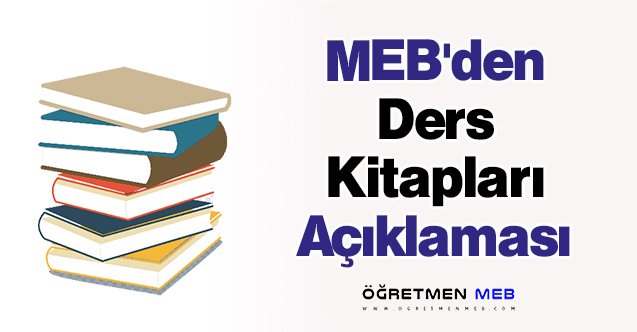 MEB'den Ders Kitapları Açıklaması