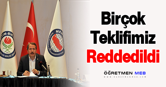 Ali Yalçın'dan Açıklama: ''Birçok Teklifimiz Reddedildi''