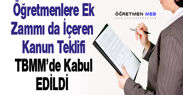 Memura Ek Zammı da İçeren Teklifin 1. Bölümü Kabul Edildi